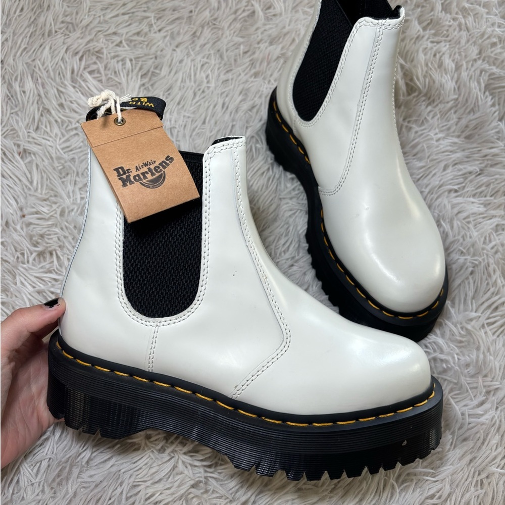 Dr. Martens Women's White Chelsea Boots